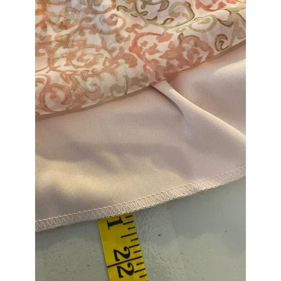 Sangria 2 pc Skirt Set Midi Ruffled Sheer Lined & Short Sleeve Top Size 10 - Picture 11 of 16